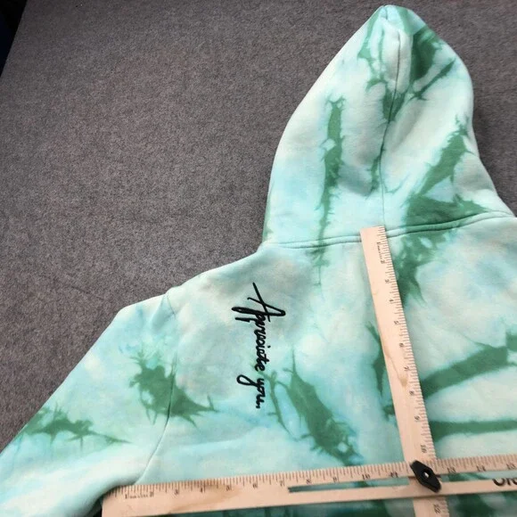 Mr Eatwell x Truly Hoodie Mens XL Tie Dye Pullover Embroidered Rose Can Drink